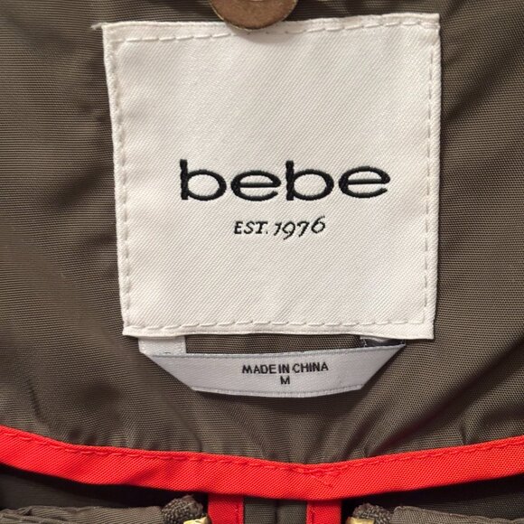 BEBE Woman's UTILITY/RAIN JACKET Size M in color Olive - Picture 4 of 4